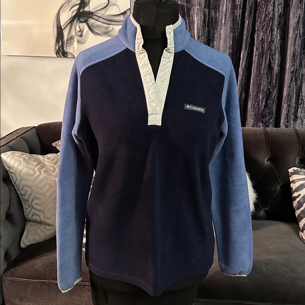 Columbia Two-Tone Blue Fleece Pullover
